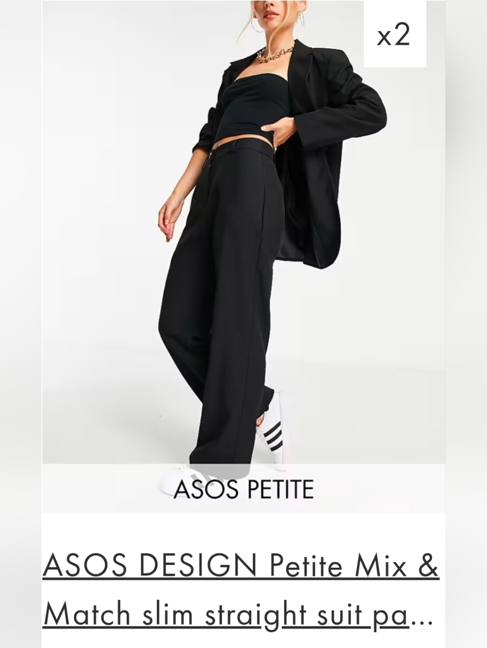ASOS DESIGN Women's Slim Straight Suit Pant sz 6Petite